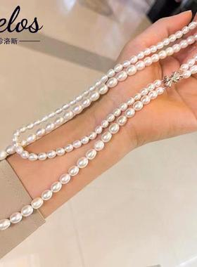 小香风淡水珍珠叠戴项链