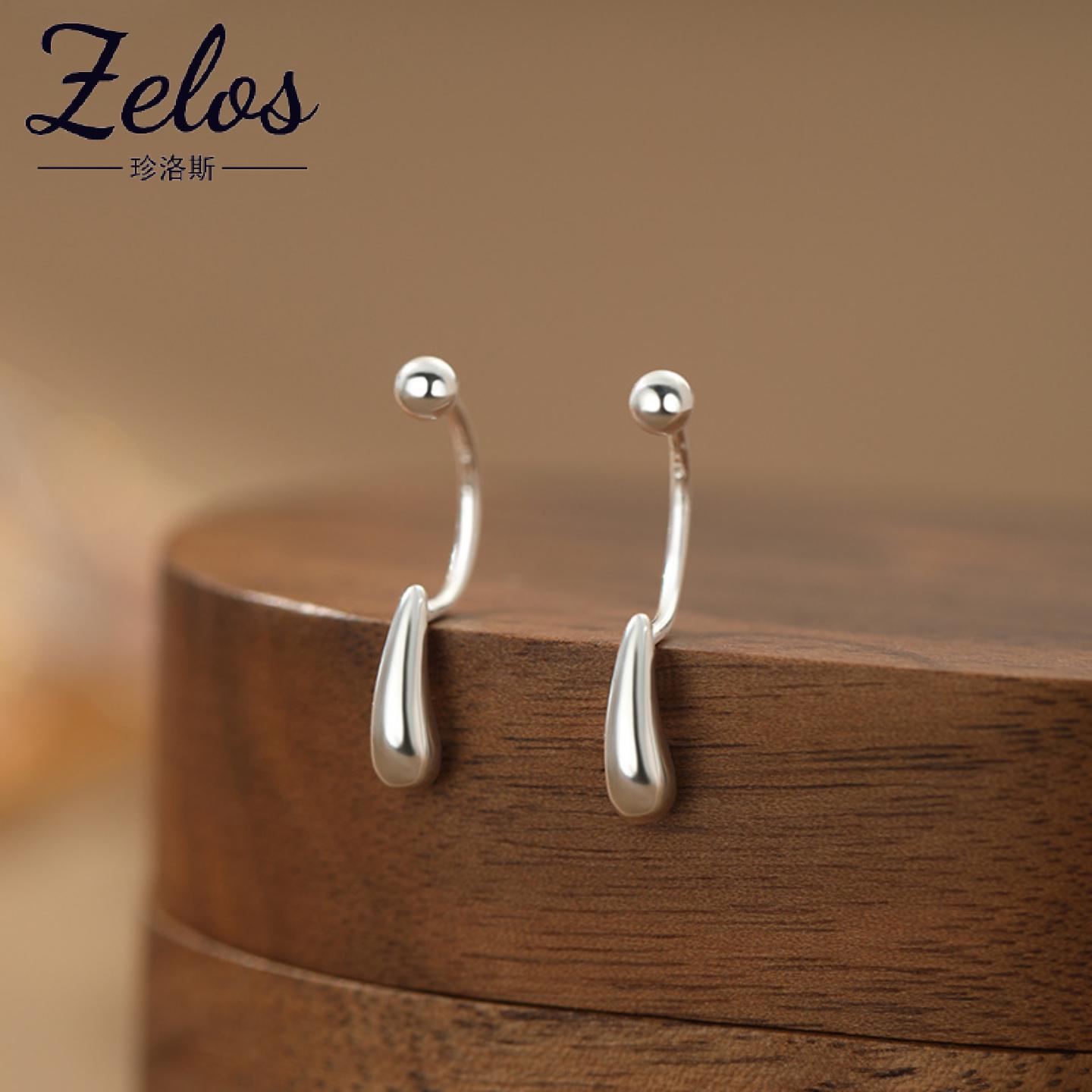 S999足银几何耳钩小众设计