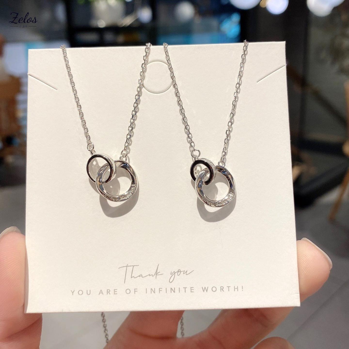 s999足银莫比乌斯情侣项链