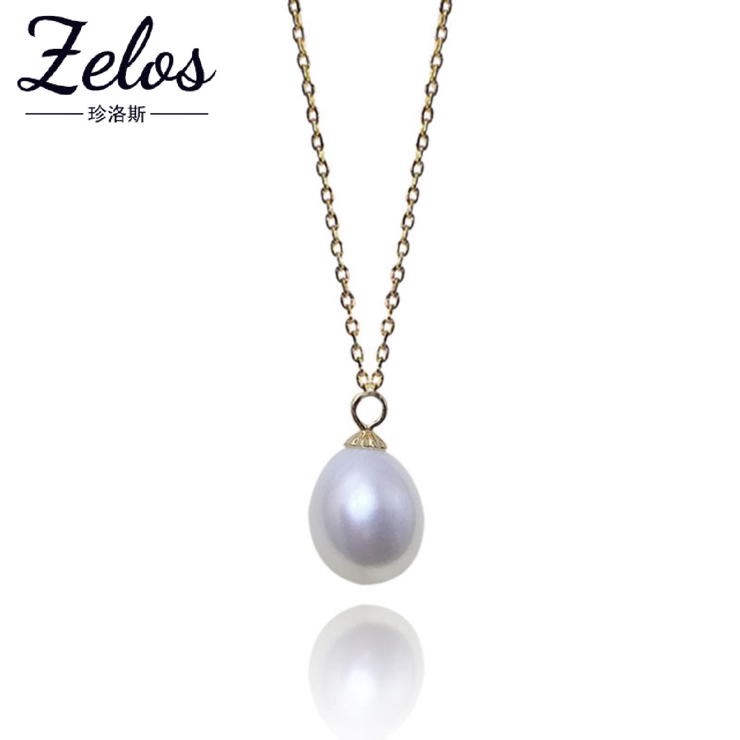 欧美简约时尚S925纯银项链女 网红百搭天然淡水珍珠项链饰品批发