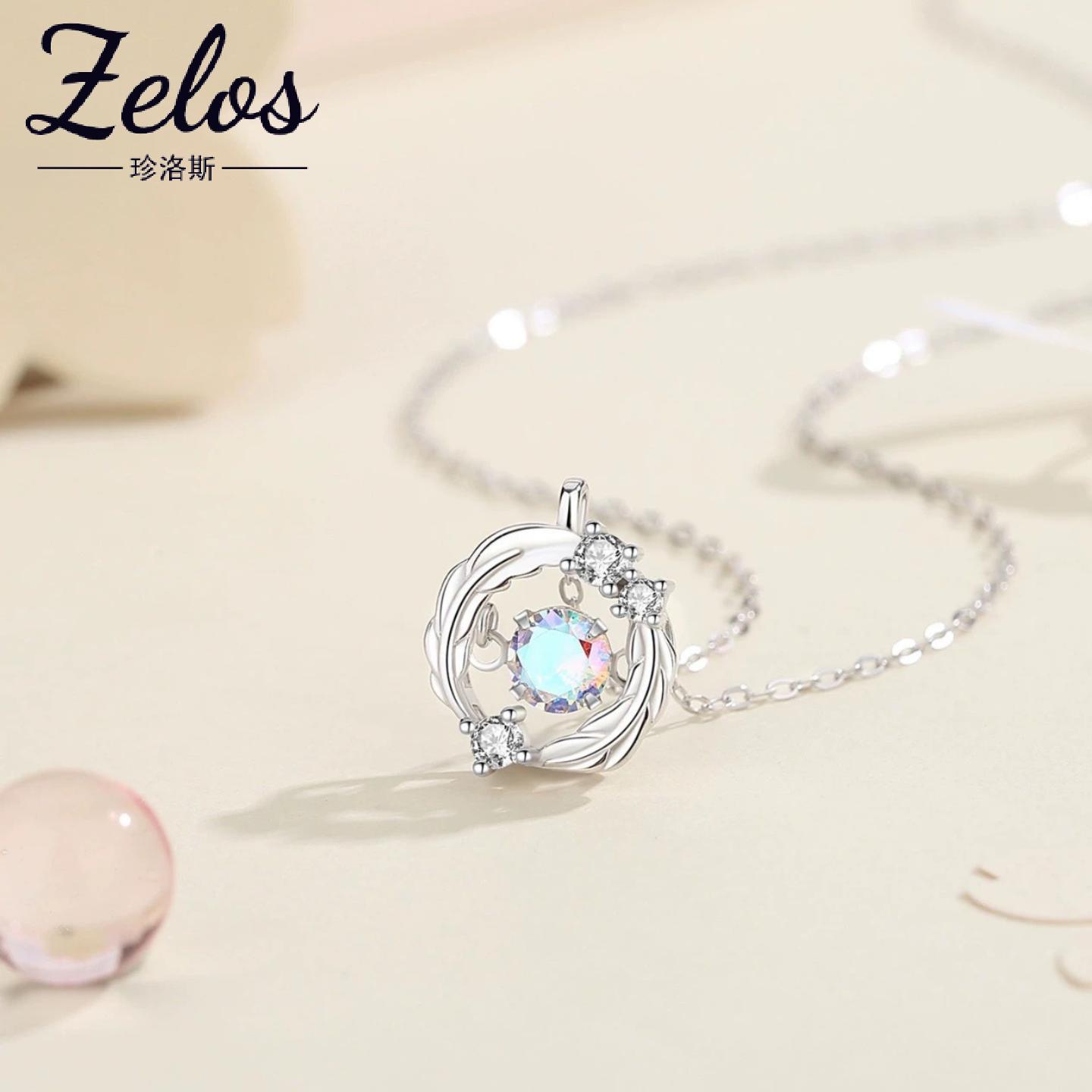 热卖S999纯银项链跳动的心足银锁骨链吊坠情人节女友闺蜜生日礼物