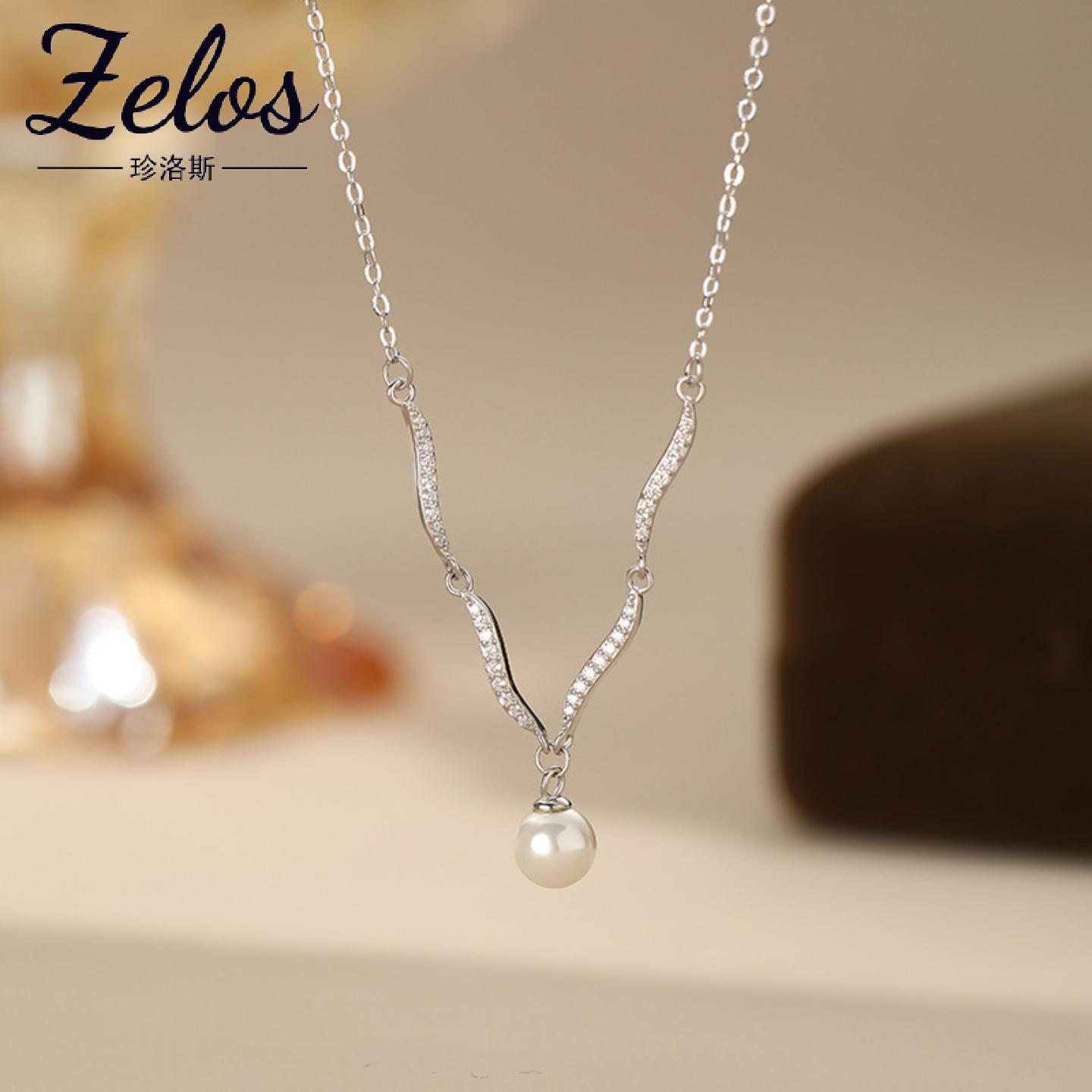 S999足银珍珠轻奢锁骨链