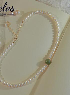 天然淡水珍珠14K注金三件套