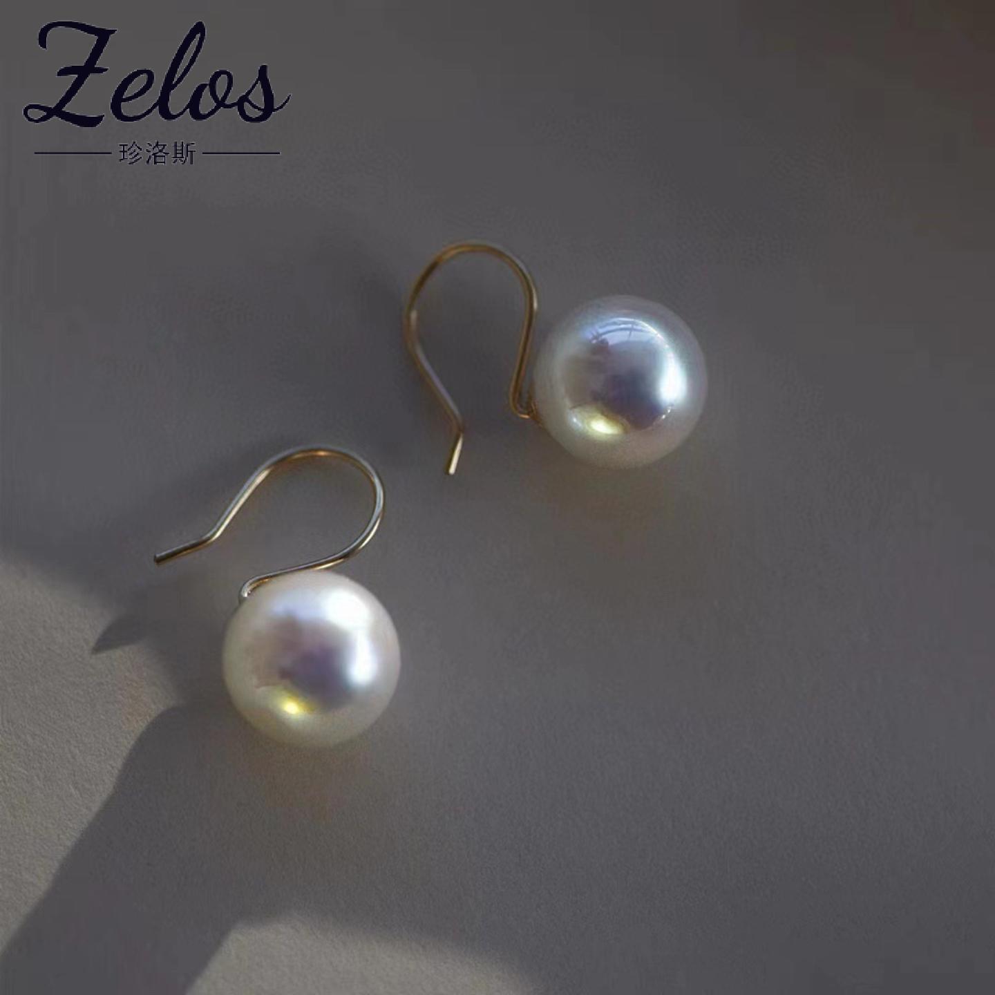 S925银施家珍珠高跟耳钩