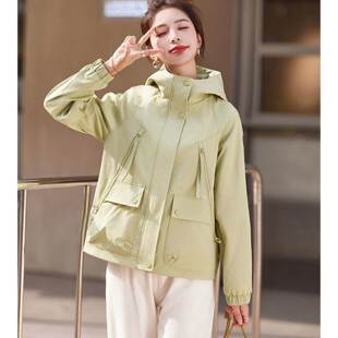 连帽外套女装风衣2026小个子设计感时尚洋气外套宽松休闲夹克上衣