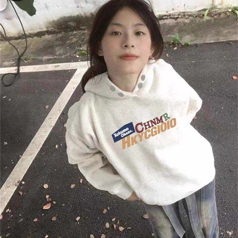 重磅棉秋冬加绒加厚卫衣女2026新款连帽衫宽松美式高街