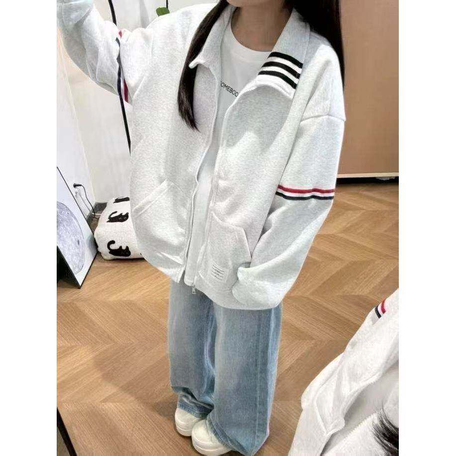 韩系慵懒风立领卫衣外套女2026春季宽松学生休闲棒球服夹克上衣潮