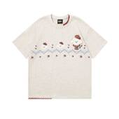 复古小狗贝壳刺绣短袖 上衣 恤女夏2026宽松慵懒风韩系半袖