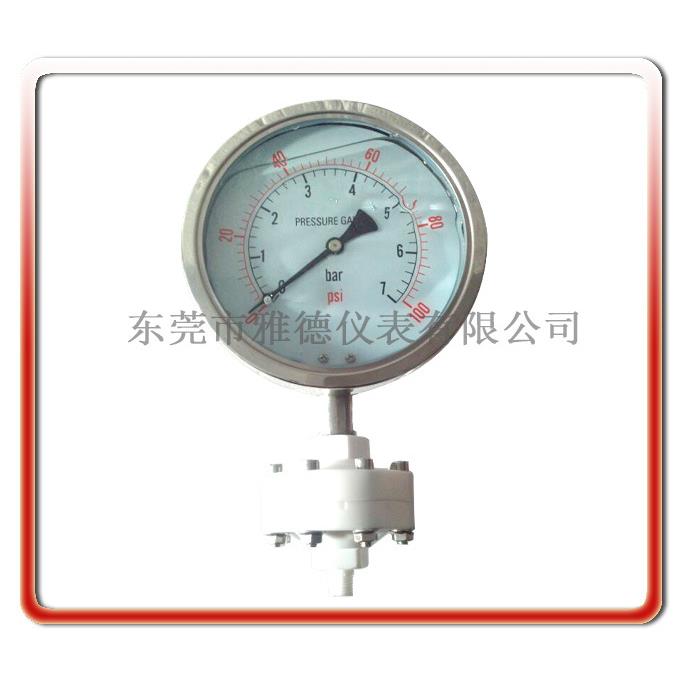压力表厂家直销铁氟龙隔膜压力表耐强酸碱隔膜压力表压力仪表
