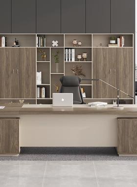 简约现代老板桌办公桌VRM椅组合办公室班总家具裁桌经理桌桌主管