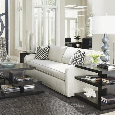 美式轻奢布艺RLC沙发后现代单双三户型客厅合整沙装发l组ex小ingt