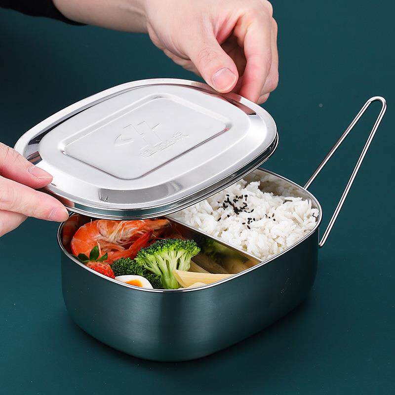 304不盖锈钢圆形饭盒TZO带成人学生食堂打便当盒饭蒸饭饭椭菜盒