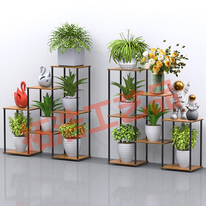 阶梯式组合花盆架客厅落地室内家用阳台置物架多层铁艺绿萝植物架