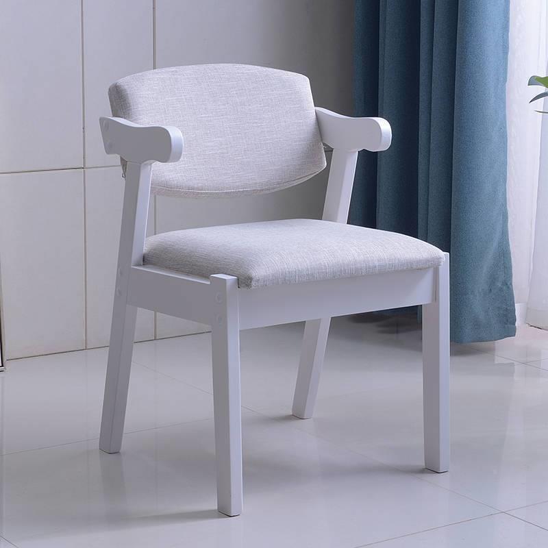 家用简约实木餐桌椅电脑椅子学生学习椅书椅卧子凳靠背无品牌/室