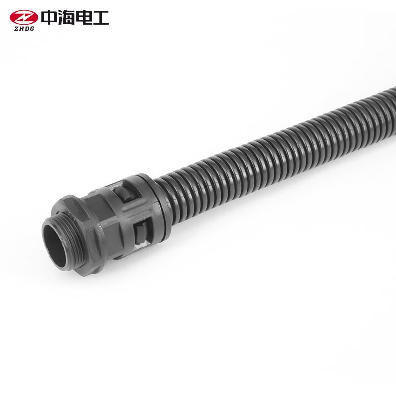 AD15管.8PG11固制直通式波纹管软德接头PA尼龙塑料浪管卡329接定