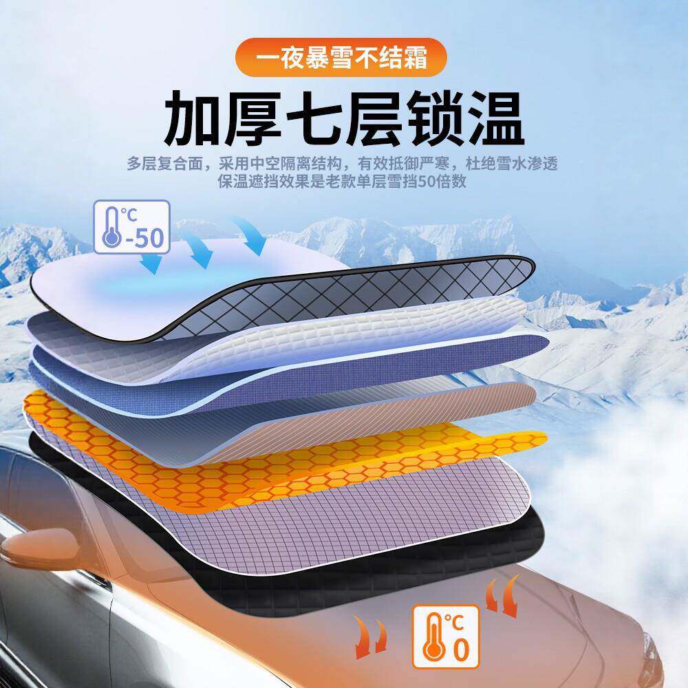 德国汽车前挡风玻冻璃防挡罩NEM雪冬季防霜防冻防雪车遮罩冬天加
