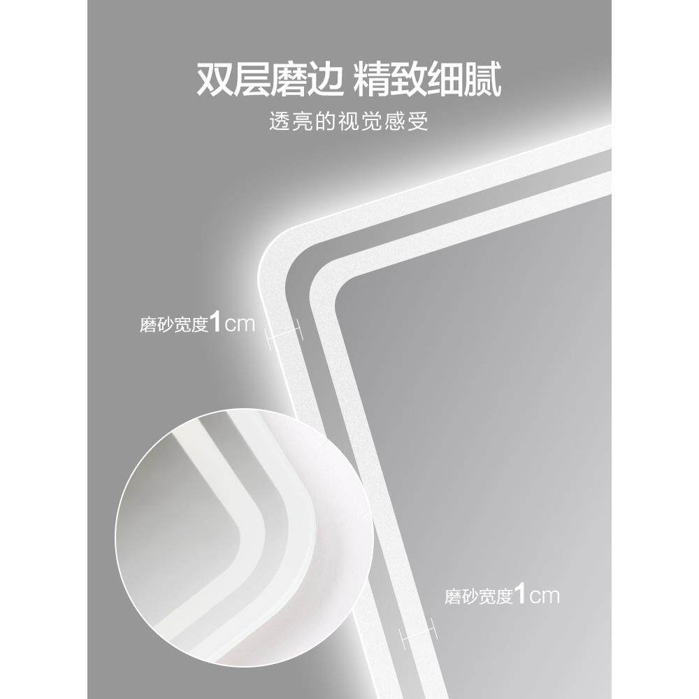 OLENB伯仑智能穿衣镜卧CTL500W室服店用壁挂墙LE装D带玄灯关装饰