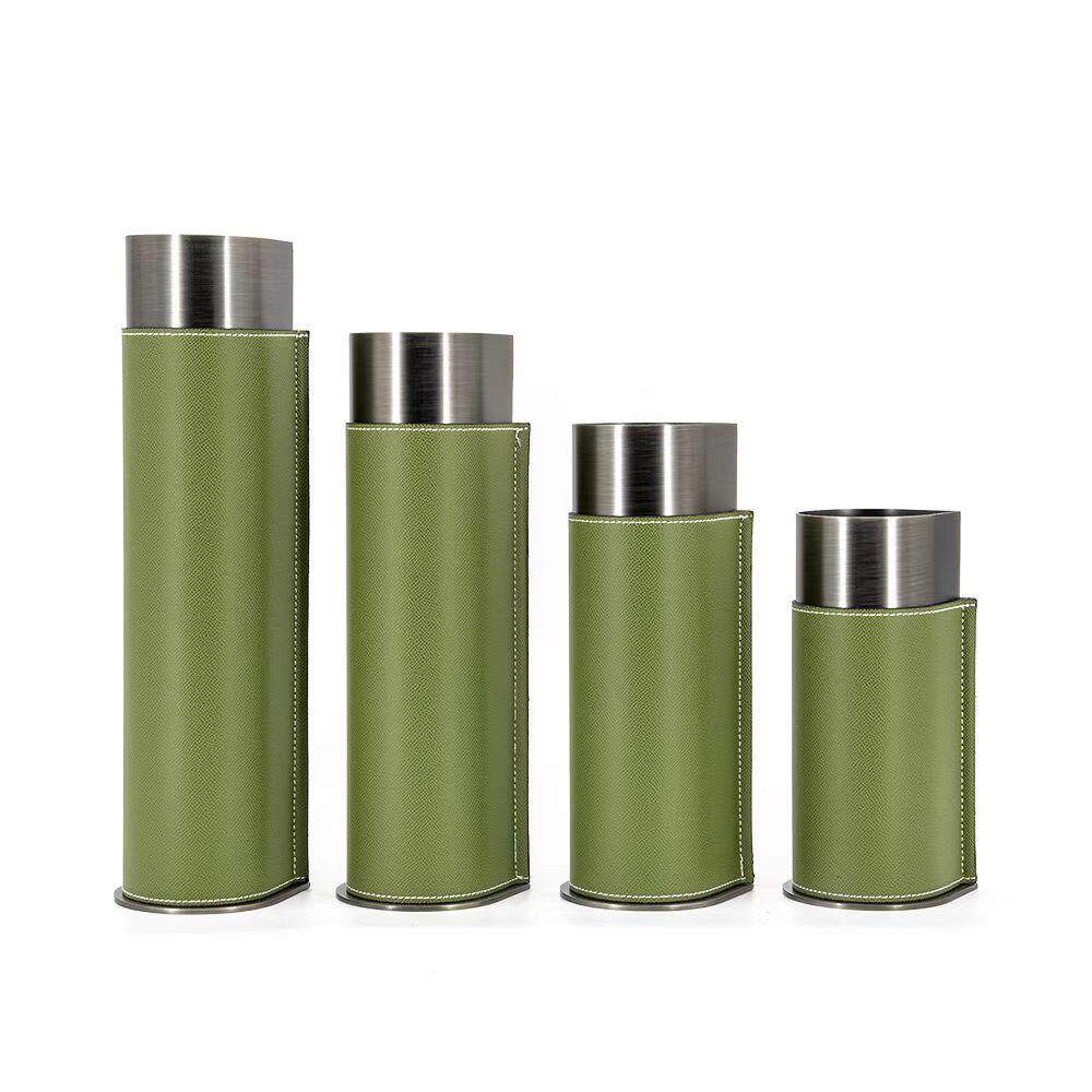 ltao1005装饰品花器书房现代简约童房样间板绿创色意摆件墨绿色售