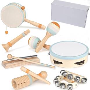 套木质奥尔夫儿童打击乐器组敲SFS琴沙锤音乐合装智早教益玩具