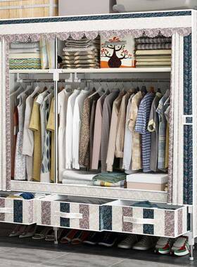 简挂衣约柜XCZ简易卧室具多功家能组合租房带抽屉布衣柜经出济型