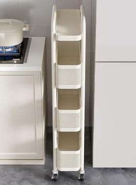 置物架厨缝房多功UBC能冰箱缝隙纳收柜蔬菜篮子窄卫生间夹移动小