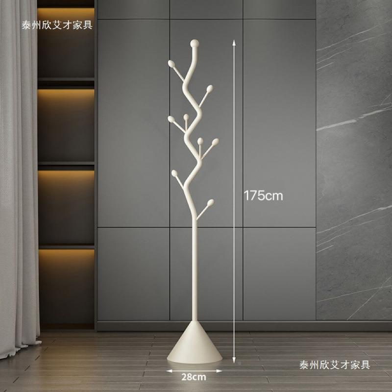 家用简约帽架架房落地卧室内立式衣挂架简衣易晾衣黑色白色服架子