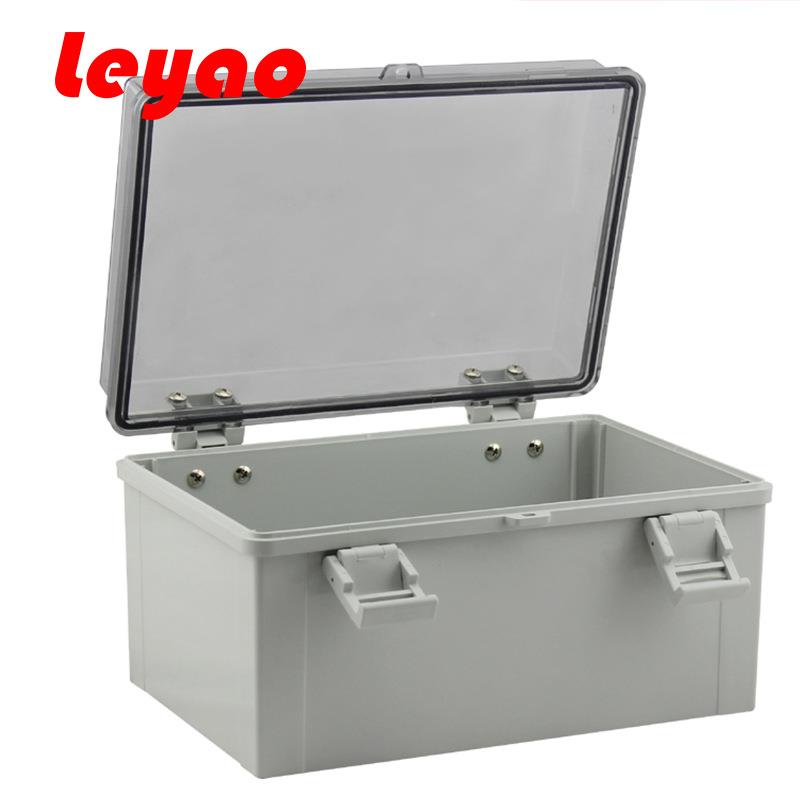 搭扣LY-PCT-3PC7透明配电箱塑料防水箱LY-P-302T017300*20C0*10