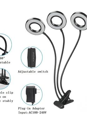 爆款LE夹子植物光LOD-4413灯补光调分色灯5V循环定时三头夹子D植