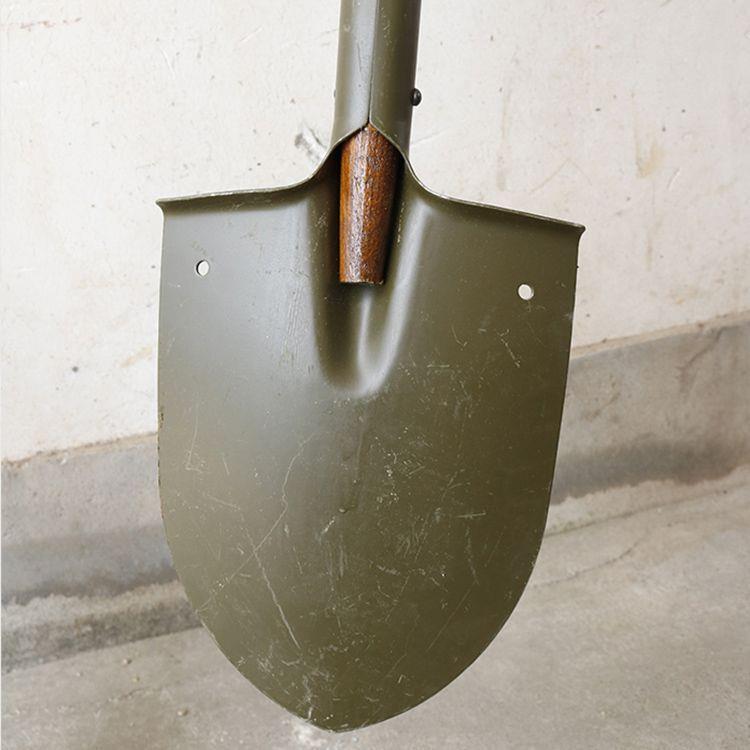 205工ORQ锹老货6式兵铲锰兵钢外车载5野营木柄老户式小铁锹