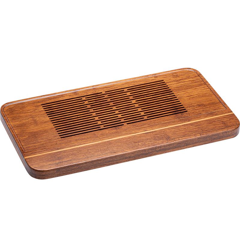 A5L天重茶然906盘家用茶竹台储排水抽式实木大号屉家用茶海托盘功