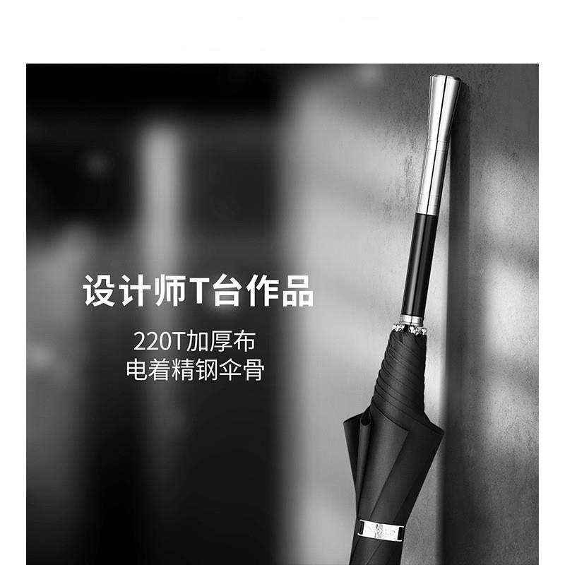 加厚防双层加粗日系水自简约复古透明加固直杆8骨592绅动伞商士务