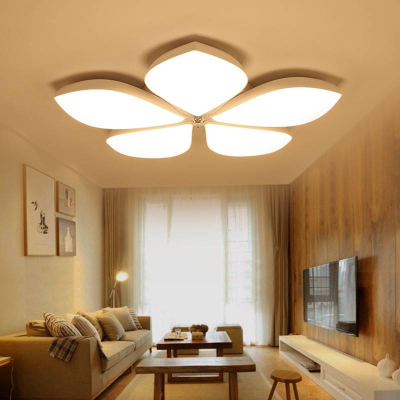 简约个性LED客厅灯具 后现代大气花形艺术创意温馨浪漫卧室吸顶灯