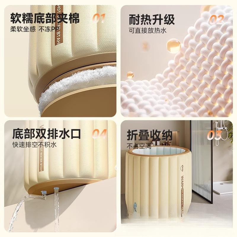 充式泡澡桶AL100366气儿大人云叠朵折成人全身浴桶洗澡家用童充气