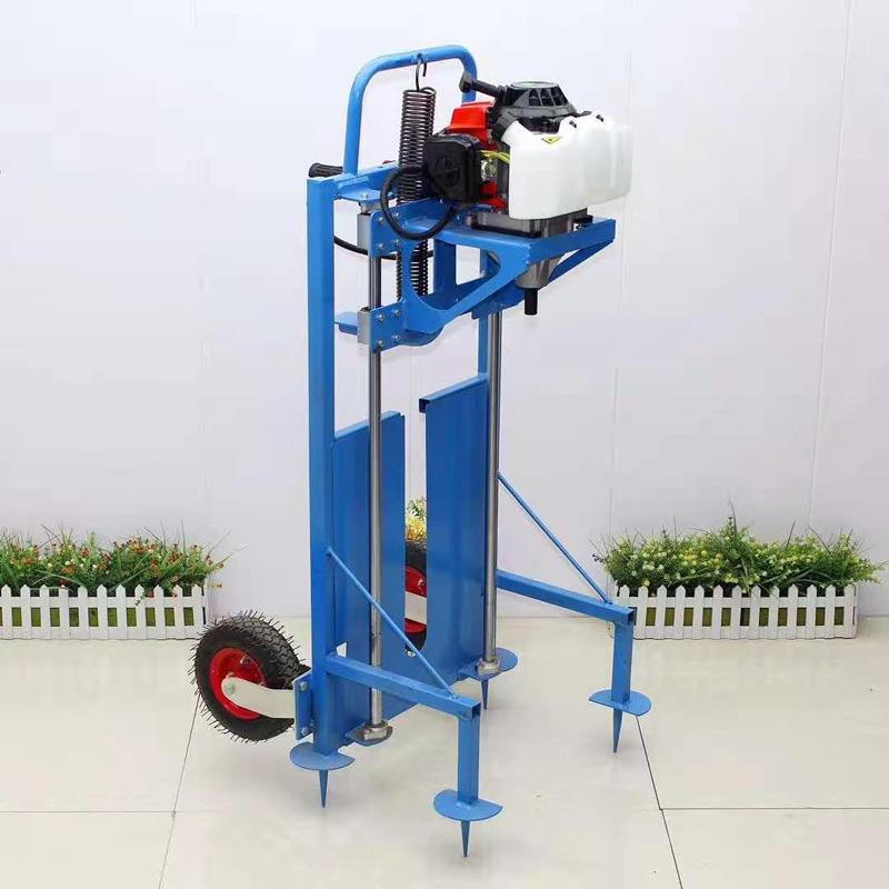 大率式无品牌/挖栽树坑机汽功油打桩种植机架子地钻机