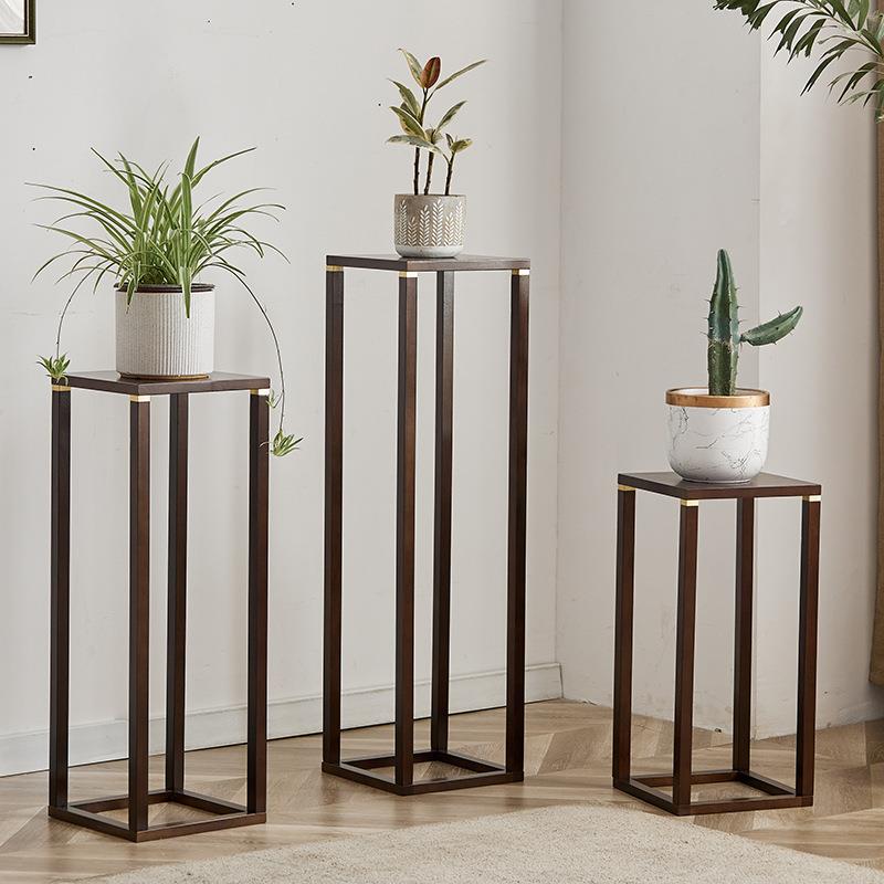 A-42架子客厅落地式置物架阳台花盆架花盆悬挂多肉架子窗木台花挂