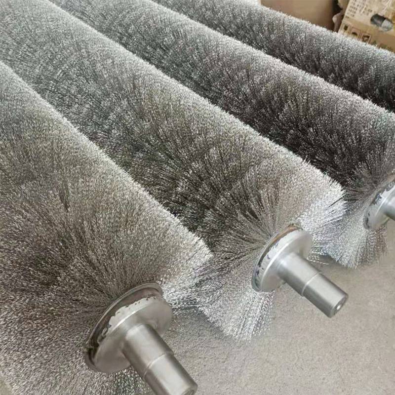 钢丝刷辊 抛光打磨拉丝不锈钢丝镀铜丝刷机械设备抛光除锈刷