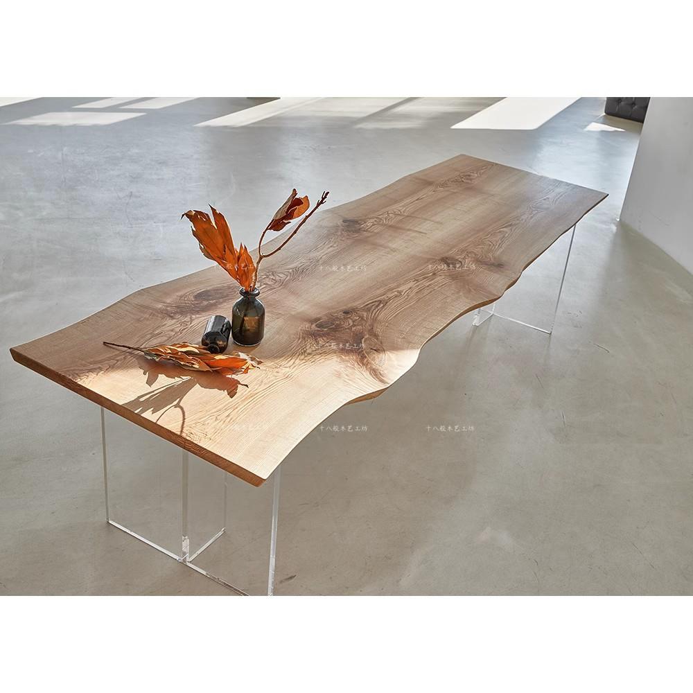 式白蜡木悬浮BFP感亚桌克原力大板茶简约现代会议日桌家用极简木