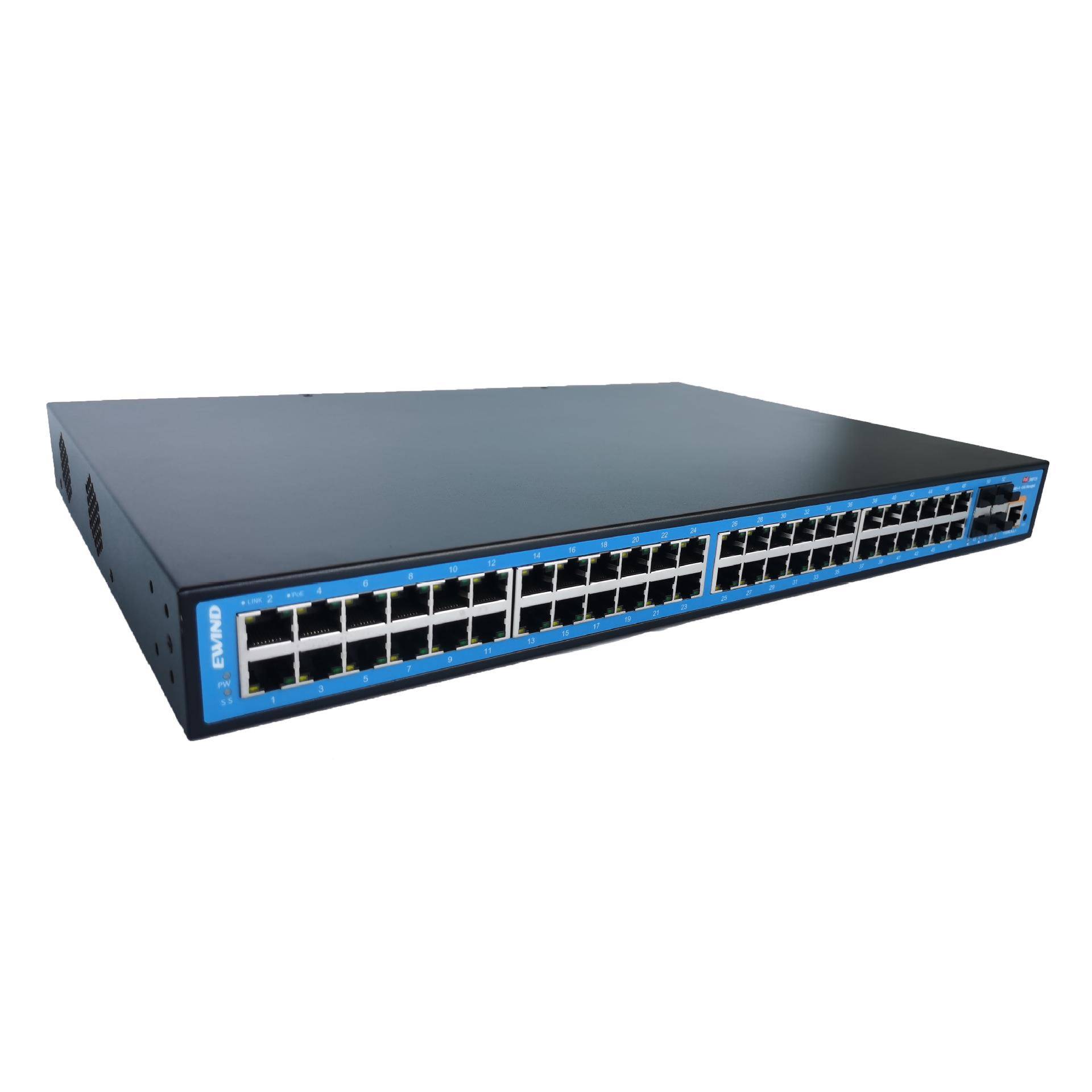 3机层网管CN-S5748型交POE48口万换兆上联机核心汇聚层PoE交换机
