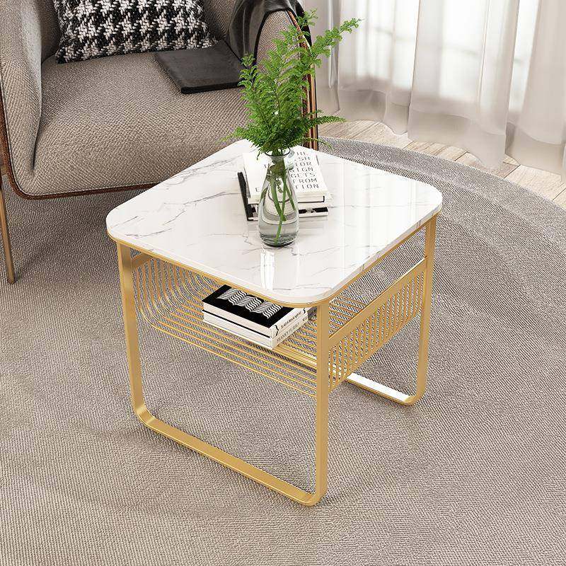 001轻奢岩板沙发边侧边几角边柜可移迷动客厅几你阳台小柜方桌小