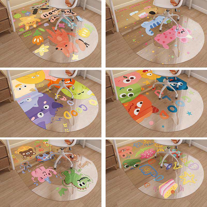 书板房学习书桌透明软毯v玻璃电脑椅子地垫转椅地pc隔773音地保