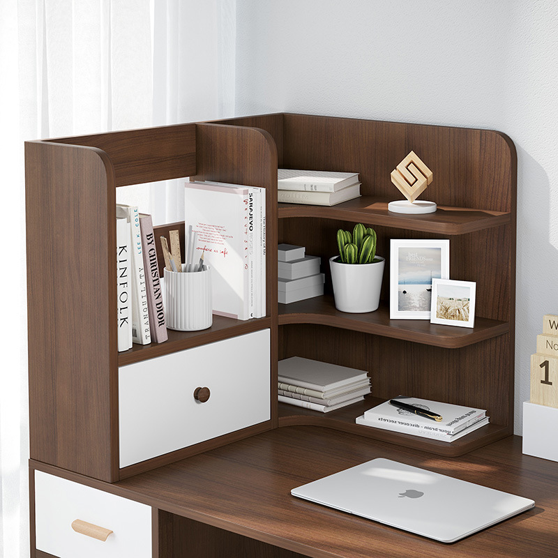 桌面转角书架收纳架置物架办公z室办公桌书桌收纳桌上书柜收纳柜
