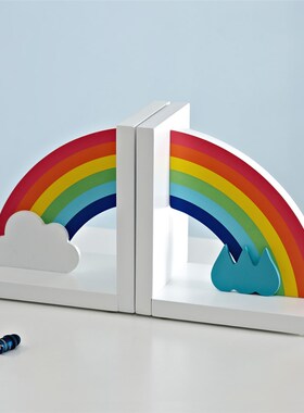 is摆件书柜书房 可爱书挡创意书架书J靠北欧儿童房家居装饰品