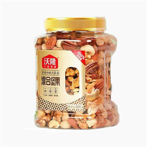 沃隆混合坚果500g每日坚果营养健康零食量贩罐装干果仁果干大礼包