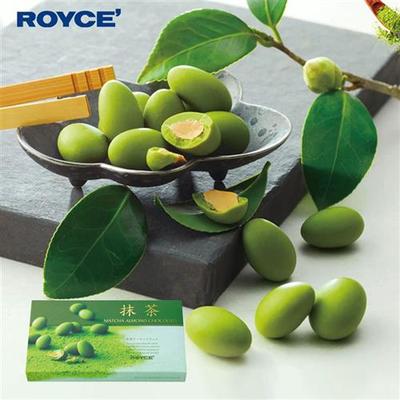 现货当天发 日本北海道进口royce抹茶杏仁夹心巧克力豆礼盒送女友