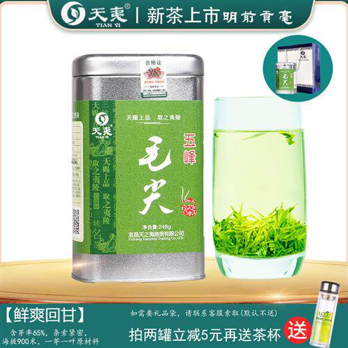 口碑茶2025新茶五峰毛尖明前贡毫湖北宜昌采花云雾绿茶浓香耐泡