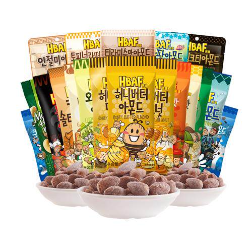 HBAF芭蜂蜂蜜黄油混合芥末扁桃仁零食巴旦木杏仁