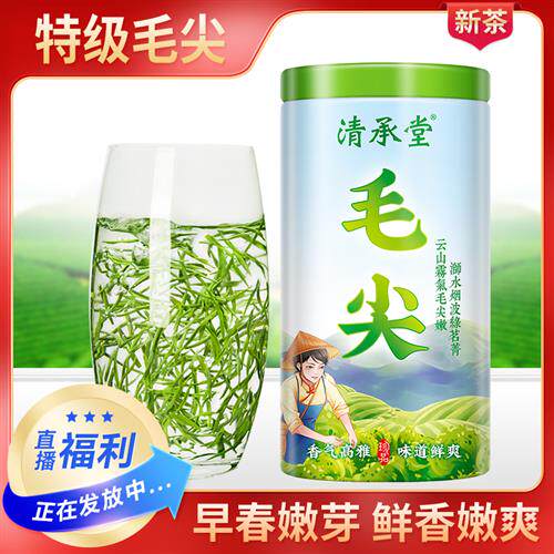清承堂2025毛尖新茶嫩芽散装毛峰茶叶明前春茶浓香型绿茶125g