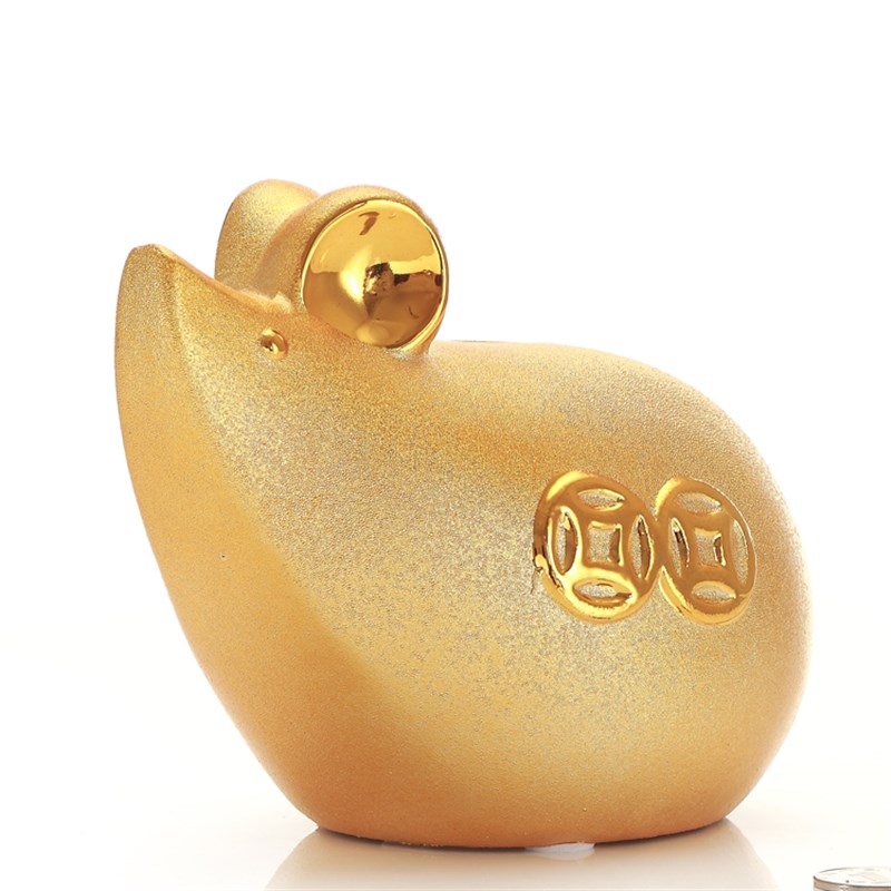 十二生肖鸡年可爱摆件金鼠储蓄罐金鸡存钱罐大号小T号卡通创意礼