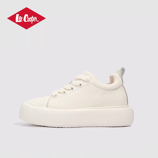 潮鞋 Lee 运动休闲百搭小白鞋 男春秋新款 Cooper厚底内增高7CM板鞋