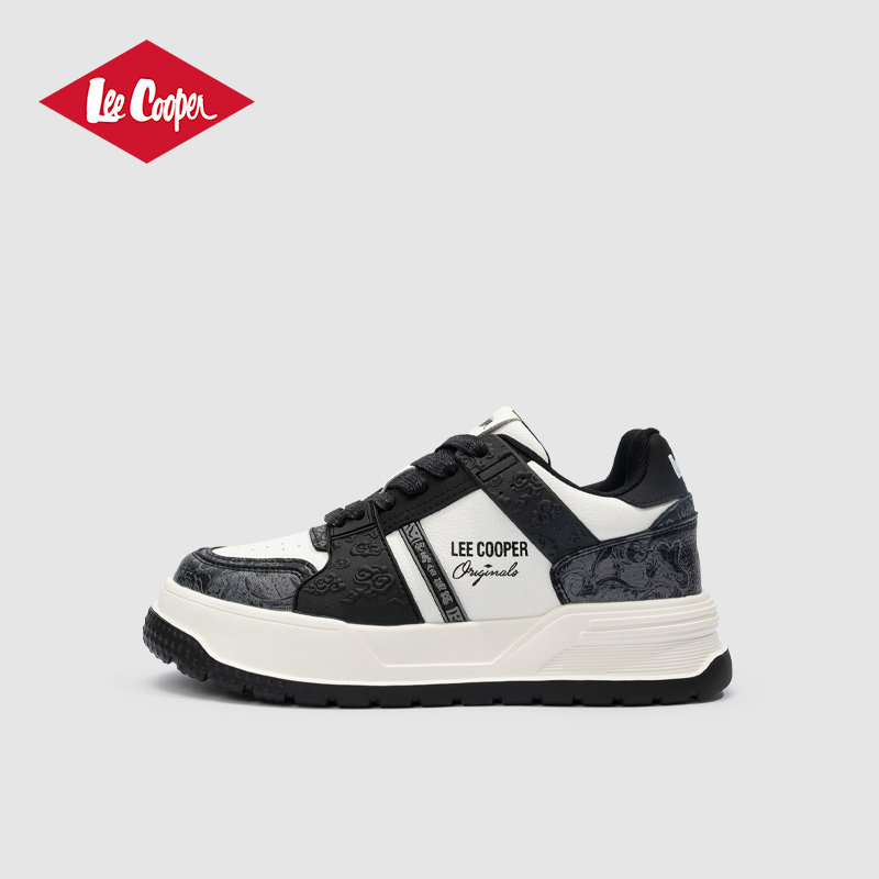 Lee Cooper潮流板鞋男鞋2026新款秋季撞色时尚百搭厚底